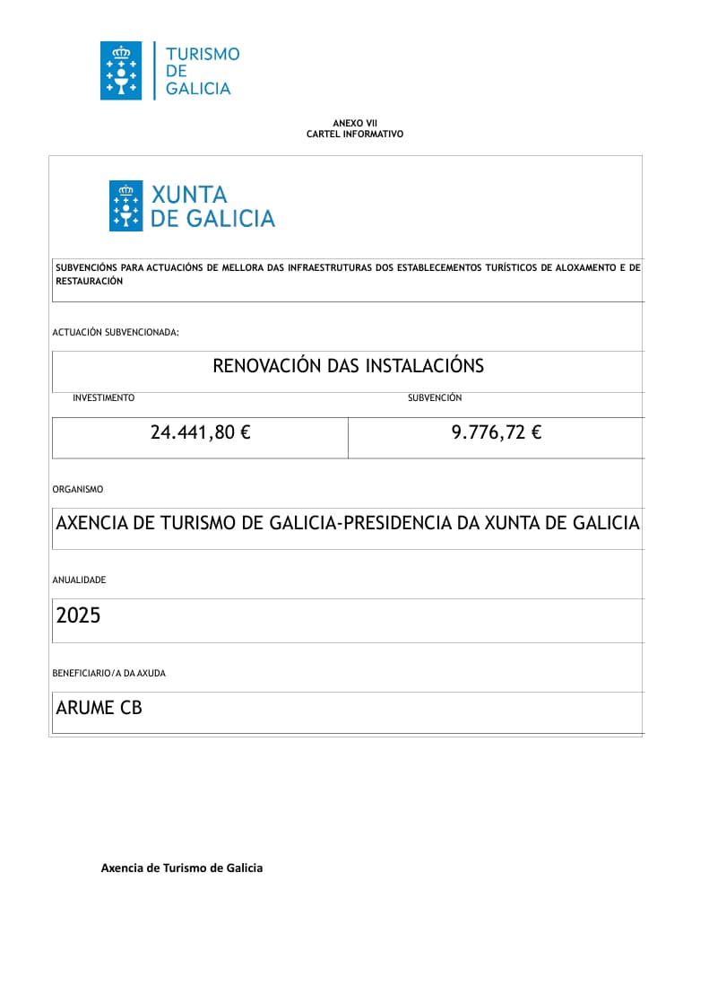 Subvención del Instituto Enerxético de Galicia
